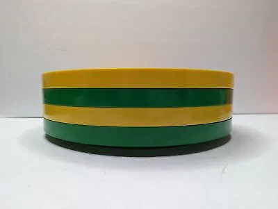 Heller Massimo Vignelli Green Yellow Stackable Plates 9.75  Plastic MCM Retro RV • $35