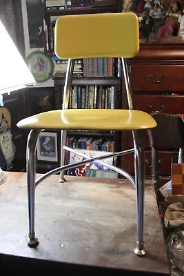 Vintage Heywood Wakefield Children's School Chair Hey Woodite Mid Century Lemon • $35