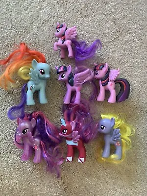 My Little Pony Lot Of 7 Pegasus Unicorn 6 Are 3” One Is 2.5” Hasbro • $14