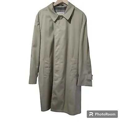 Croydon Avant Garde Trench Coat Men’s 44 Beige Lined Pockets Car Coat Vintage • $42.28