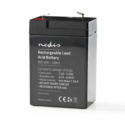 Replacement 6 Volt Sealed Rechargeable Lead Acid Battery - 6V 4Ah • £14.92