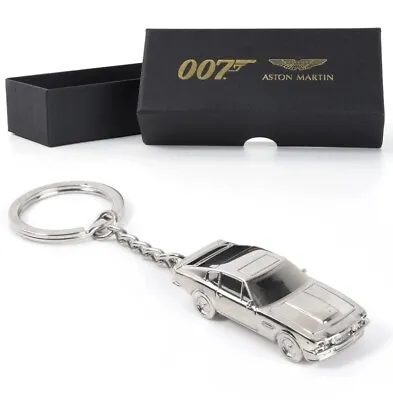 £33.99 • Buy Official No Time Die Aston Martin V8 Vantage Silver Keyring James Bond 007 New