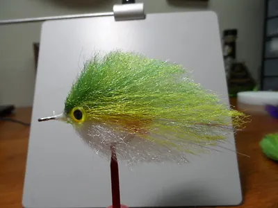 Saltwater FliesEP Baitfish Size 2/0 Green White Bunker Tarpon Snook • $9