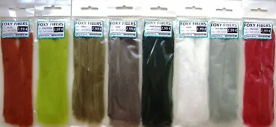 8 FOXY HAIR SYNTHETIC WAVY EP FIBERS Fly Tying Streamer Materials Lot Of 8 Color • $14.90