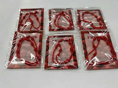 Pulsera Roja 7 Nudos 6 Piezas Cordón Ajustable La Protección Del Mal De Ojo • $14.80