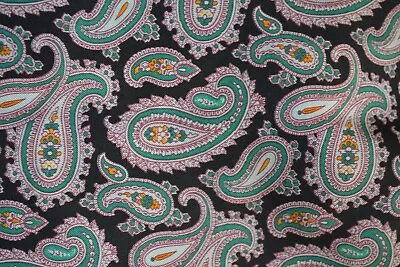 Liberty Black Silk Ascot / Cravat With Paisley Pattern • £9.99