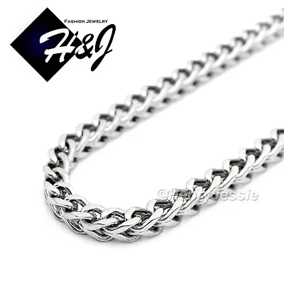 MEN's Stainless Steel 6mm Silver Franco Box Cuban Curb Chain Necklace*24 30 36  • $22.99