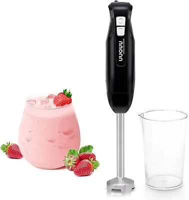 Electric Hand Blender Stick Stainless Steel Blades Food Mixer 200W Beaker Juice • £13.49