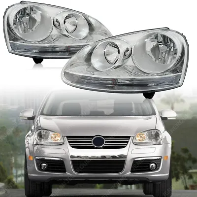 Pair Halogen Headlights For 2005-2010 Volkswagen Jetta Headlamps VW Left Right • $99.99