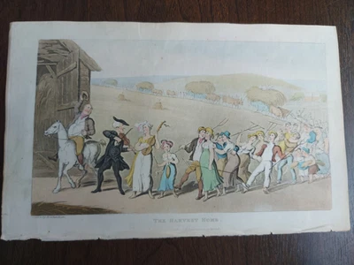 £6.50 • Buy Aquatint Print - 1821 Dr Syntax The Harvest Home T Rowlandson