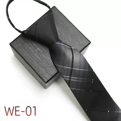 Business Tie Plaid Zipper All Match Plaid Tie Accessory • $8.25