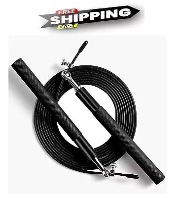 Speed Jump Rope - 360° Swivel Ball Bearing - Adjustable Steel Coated Rope-Alumin • $16.99