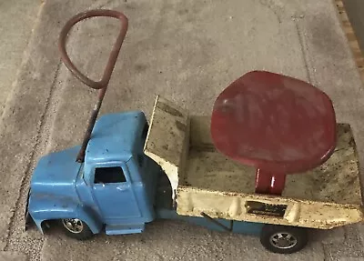 Vintage Blue Buddy L Sit N Ride Pressed Steel Original Toy Dump Truck • $74.99