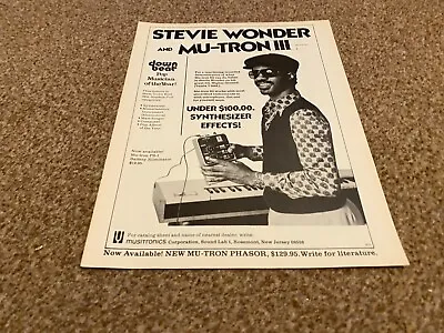 Jbf3 Advert 11x8 Stevie Wonder & Mu-tron Iii Synthesizer • $11.09