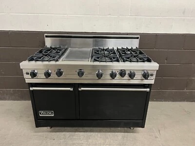 $5699.99 • Buy VIKING VGRC4856GBK - 48  PRO Gas Range Oven 6 Burners + Griddle Black