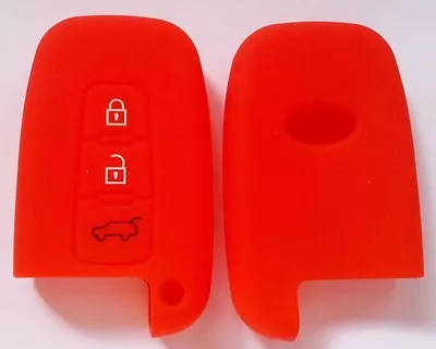$8.99 • Buy RED SILICONE CAR SMART KEY COVER For HYUNDAI VELOSTER SR IX35 ACCENT ELANTRA I30
