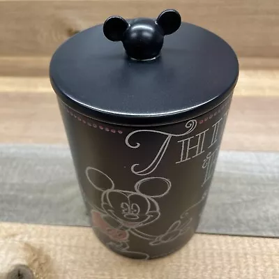 Disney Hallmark Ceramic Mickey Mouse Imitation Chalk Graffitti Jar Canister • $24.99