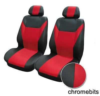 $67.45 • Buy Front Red Black Fabric Seat Covers 1+1 For Suzuki Liana Baleno Sx4 Grand Vitara