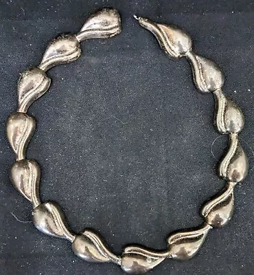 Taxco Sterling Silver 17  Echeveria Cheyenne Blossom Necklace Needs 1/2 Clasp • $72.50