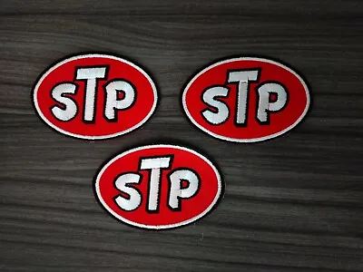 $9.99 • Buy 3pcs STP Racing Car Motorcycle Patch Embroidered Iron Or Sew On Jacket Hat #001