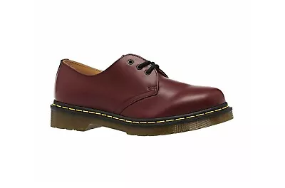 Dr Martens Classic 1461 Cherry Red Smooth Leather Men Women Platform Shoes • $132