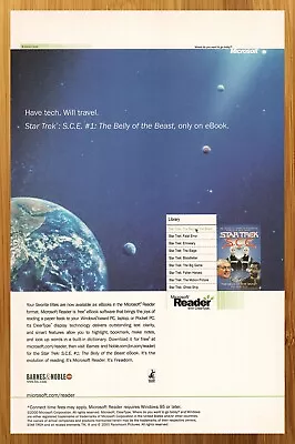 2000 Microsoft Reader Vintage Print Ad/Poster PC Star Trek SCE Book Promo Art • $14.99