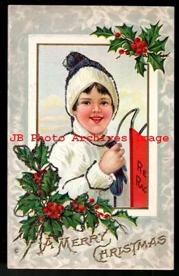 Christmas Stecher No 241 F Boy Holding Sleigh Glitter • $3.99
