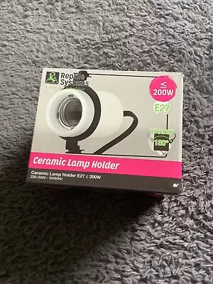 Reptile Systems Ceramic Rotating Lamp Holder E27 Bracket For A Reptile Vivarium • £14.99