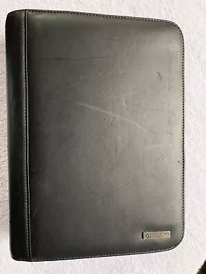 FRANKLIN COVEY Planner Binder Genuine Leather 7-Ring Black Zip Around 9 X 10.5” • $99.95