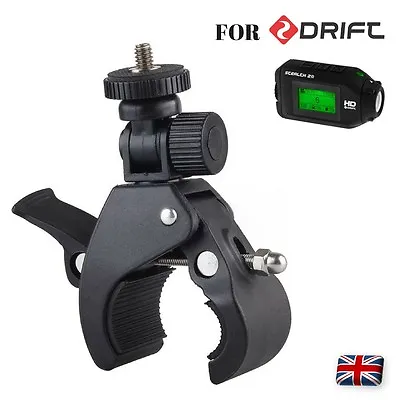 £7.99 • Buy Bicycle Mount Clamp For Drift Stealth 2 Action Camera HD Ghost Ghost-S HD720 170