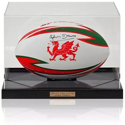 John Dawes Welsh Rugby Legend Hand Signed Wales Rugby Ball AFTAL COA • £199