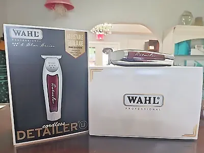 WAHL CORDLESS DETAILER LI Extremely Close T-Wide Blade 100 Min Run Time #08171 • $200.63