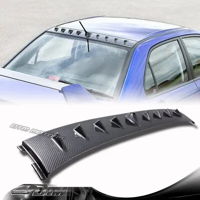 $35.88 • Buy Carbon Fiber Style Shark Fin Rear Roof Spoiler For 02-07 Mitsubishi Lancer EVO