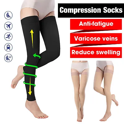 Compression Stockings Men Women Support Socks For Medical Nursing Varicose Veins • $27.07
