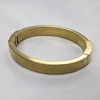 Michael Kors Gold Tone Hinged Clip Bangle Bracelet MK • $16.99