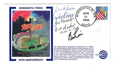 Signed Baseball FDC 1965 Minnesota Twins AL CHAMPS Metropolitan Stadium • $9.99