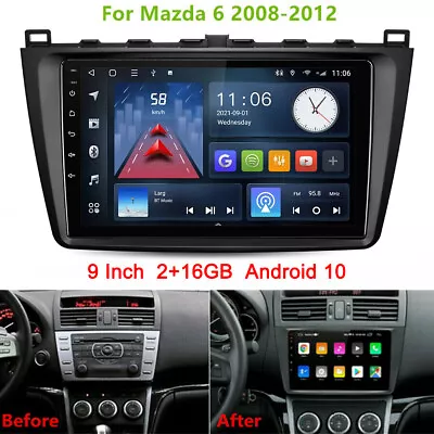 Android 11 Car Radio For Mazda 6 2007-2012 GPS Navigation Car Multimedia 4 Core  • $120.86