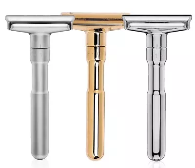 MERKUR FUTUR Adjustable Double Edge Safety Razor - Polished Chrome Matte Gold • $22.99