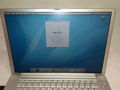Apple PowerBook G4 15  1.5GHz 1GB 80GB Mac OSX 10.4 Radeon BAD Keyboard AS-IS • $114.75