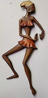 2 Vintage Sexton Mid Century Metal Wall Art Conga Dancers Original Very Rare Set • $149