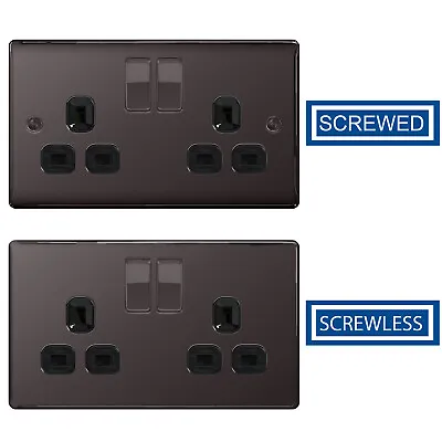 £10.99 • Buy BG Black Nickel Switches & Sockets Full Range Screwed Or Screwless Flatplate