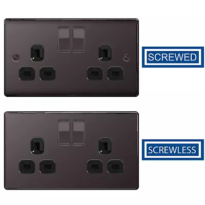 £10.99 • Buy BG Black Nickel Switches & Sockets Full Range Screwed Or Screwless Flatplate