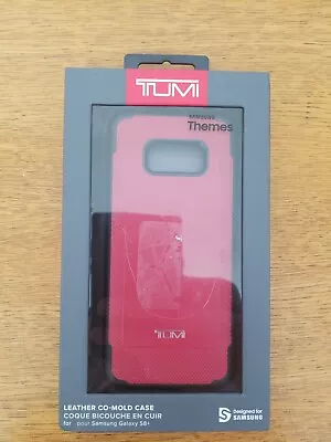 Tumi Red Samsung Galaxy S8+ Leather Co-Mold Sleek Slim Light Phone Case Cover  • $13.91