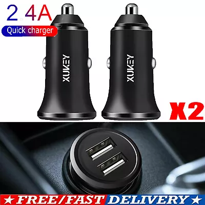 2Pk Dual USB Car Charger 2.4A Fast Charing Cigarette Socket Lighter Adapter Mini • $7.59