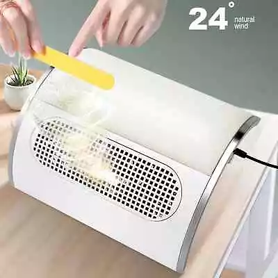 Nail Dust Collector Powder Cleaner Dust Machine With 3 Fan 2 Dust Bags EU Plug • $55.82