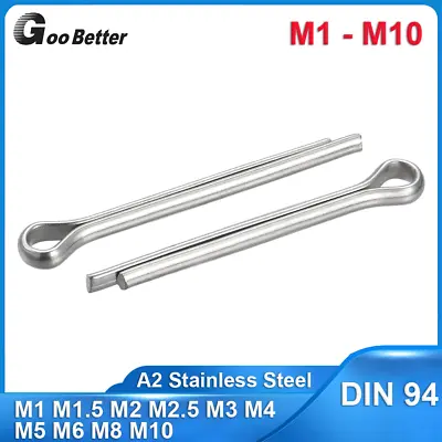 Cotter Split Pins Metric 1mm Up To 10mm A2 Stainless Steel Clevis Pin DIN 94 • $33.29