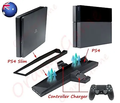 $25.99 • Buy Cooling Station Vertical Stand PS4 Controller Charging Dock For PS 4/Slim Consol
