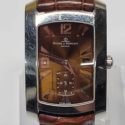 Baume & Mercier Hampton 65310 Brown Dial Men's Swiss Quartz Watch • $400