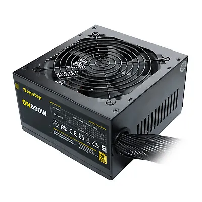 Segotep Gaming 650w Power Supply 80 Plus Gold Non-Modular ATX PC Case PSU • $59.99