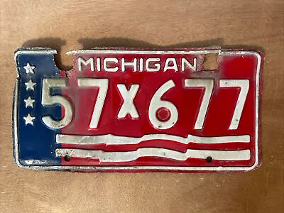 1976 Michigan License Plate Municipal # 57 X 677 • $6.99